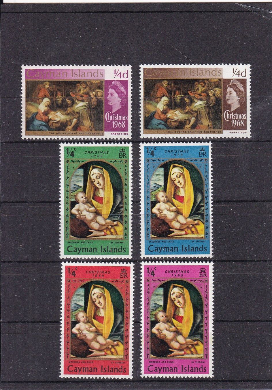 Tous les timbres: Cayman Islands 1968/69 – Neuf (Voir description) à Gretzenbach par Sikim