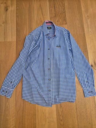 Schönes Trachtenhemd blau kariert