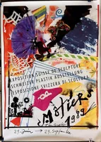 Plakat Exposition Suisse Motiers 1989 Jean Tinguely