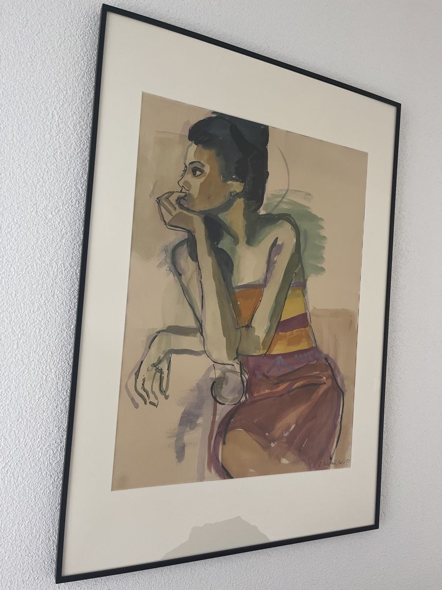 Gemälde: Heinz FRIEDRICH grosses Aquarell – Gebraucht aus Wallisellen von Chatswood_8hwh
