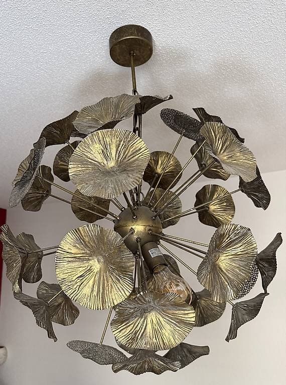 Lampadari & plafoniere: Elegante Design-Hängeleuchte in gold/bronzefarbe – Usato da Mellingen venduto da hirschhotel6