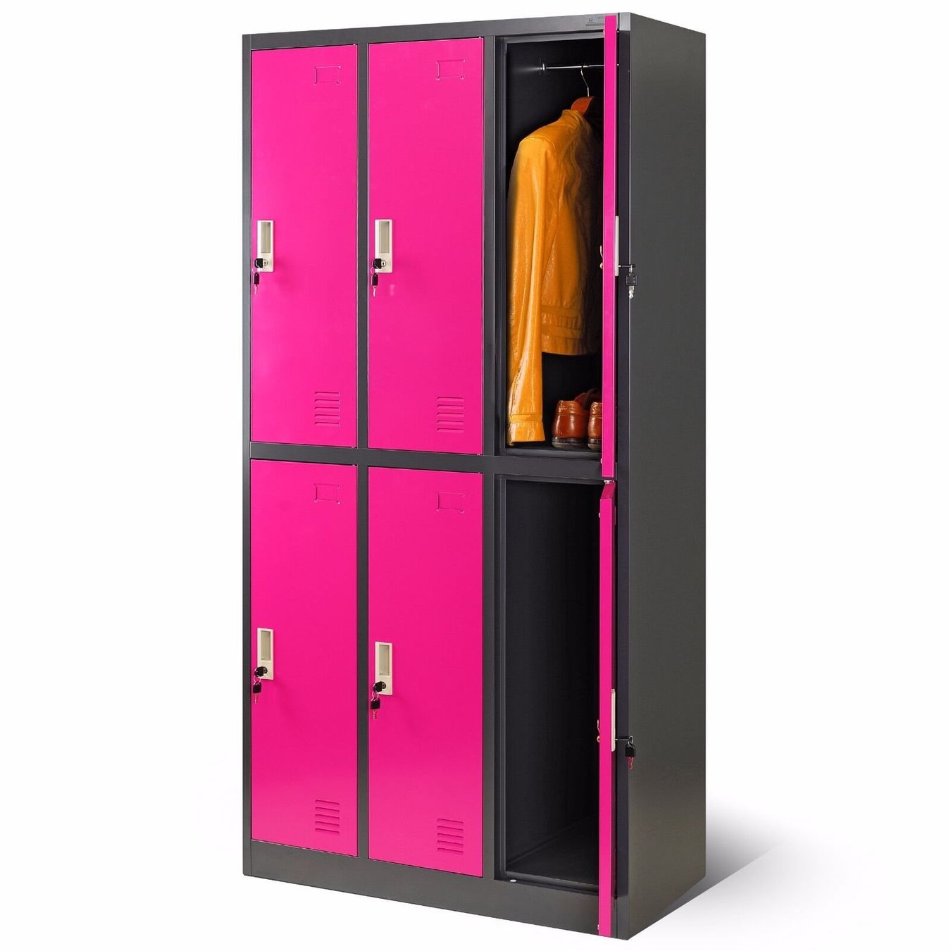 Armadi: Schliessfachschrank 6 Fächer - Anthrazit/Rosa – Nuovo e nell'imballaggio originale da Wallenwil venduto da toesstal-vertrieb 7