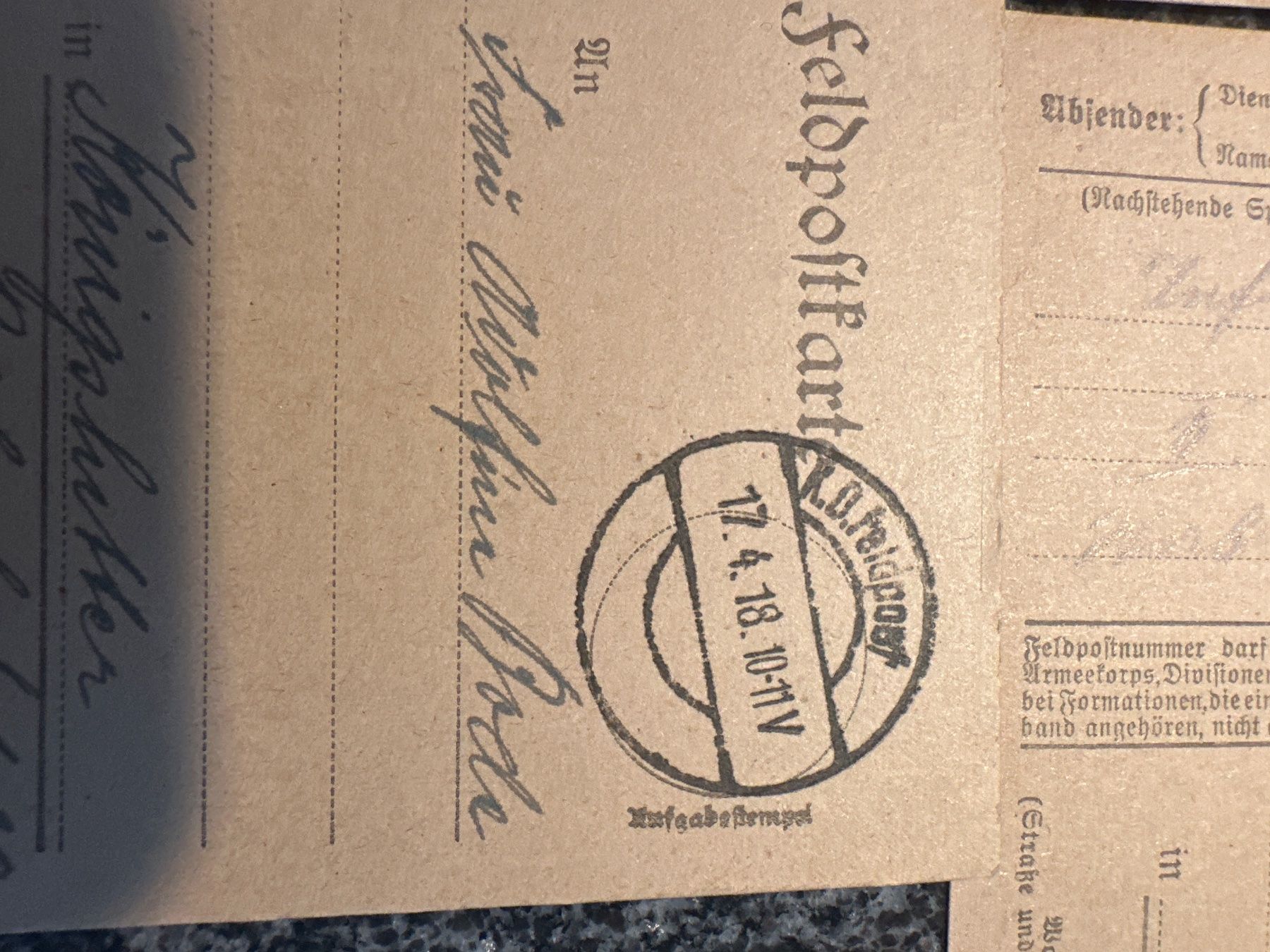 Ansichtskarten: Feldpostkarte – Gebraucht aus Morbio Inferiore von Ecod 2