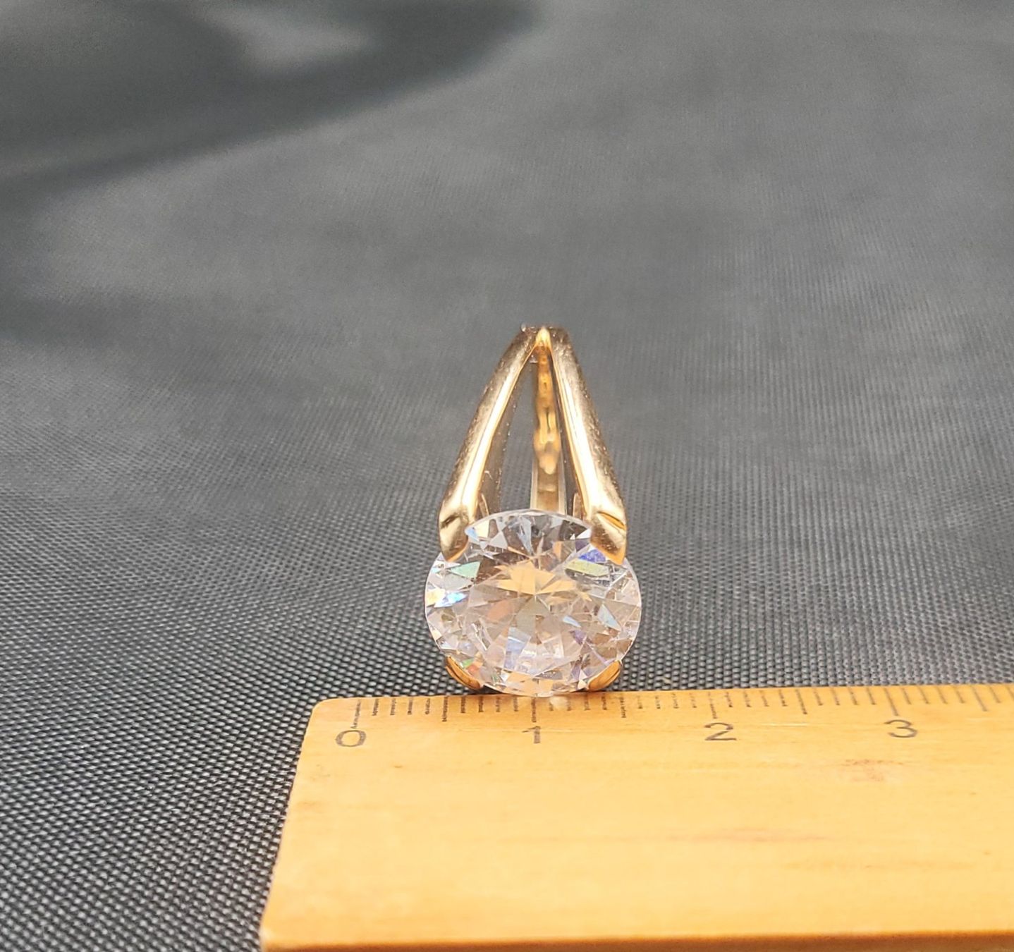 Anelli: 585 Rose Gold Solitär Ring Mit Stein – Usato da Wald ZH venduto da Dasilver