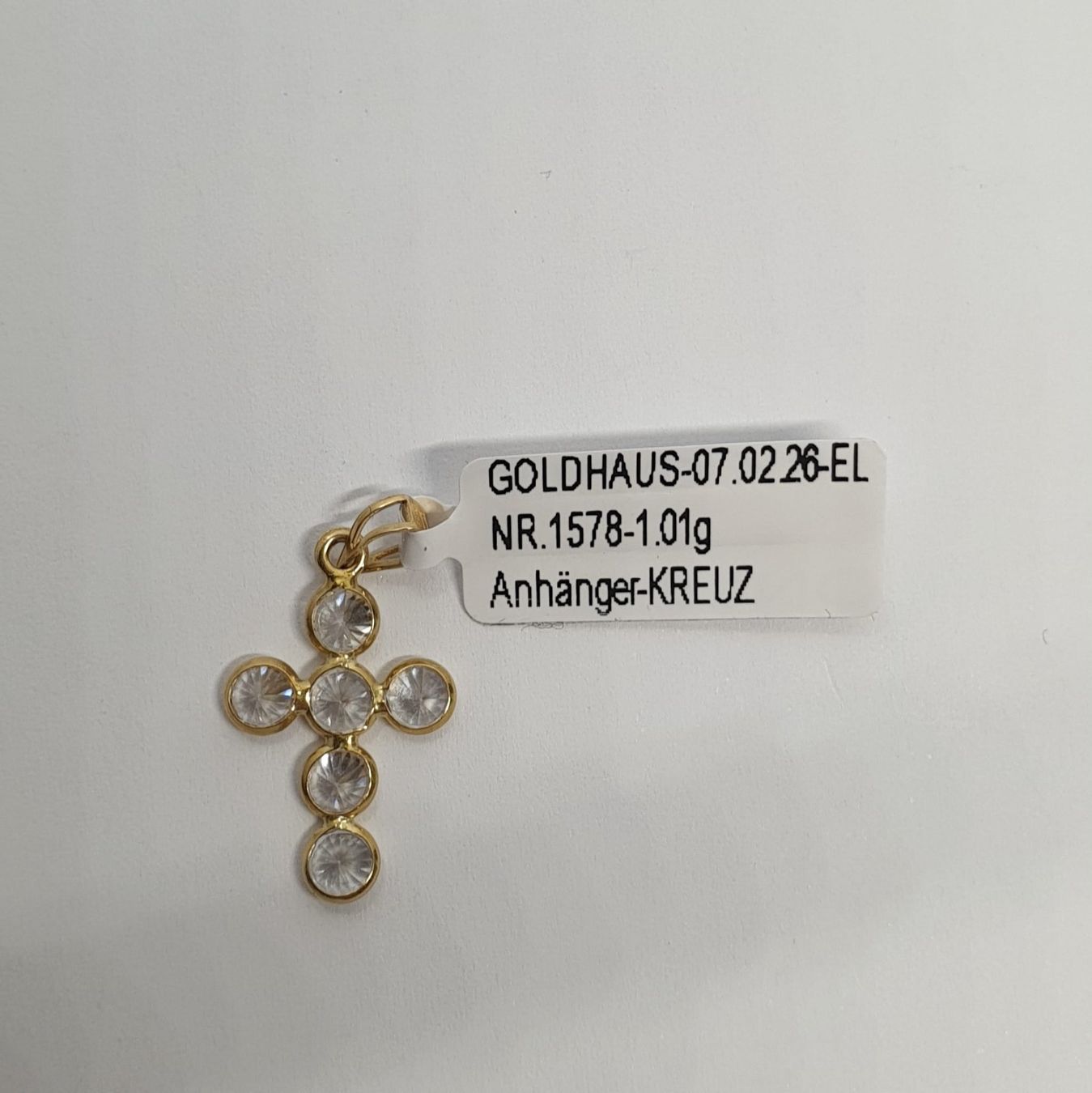 Ciondoli: Echt 18K Gold - Kreuz Anhänger – Usato da Luzern venduto da Goldhaus-Luzern 2