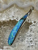 Opal - Anhänger - Boulder mit 925er Silberfassung