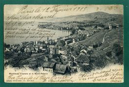 Montreux, Clarens et le Mont-Pèlerin, gelaufen, 1915