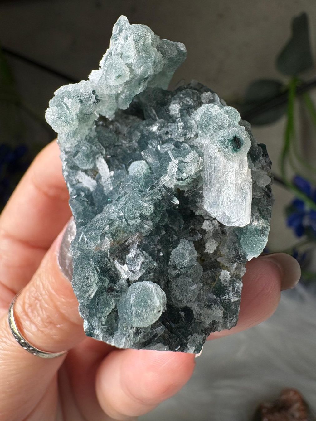 Minerali & Pietre curative: Chalcedon-Stalaktit mit Heulandit – Nuovo e nell'imballaggio originale da Neuheim venduto da m.hald 4