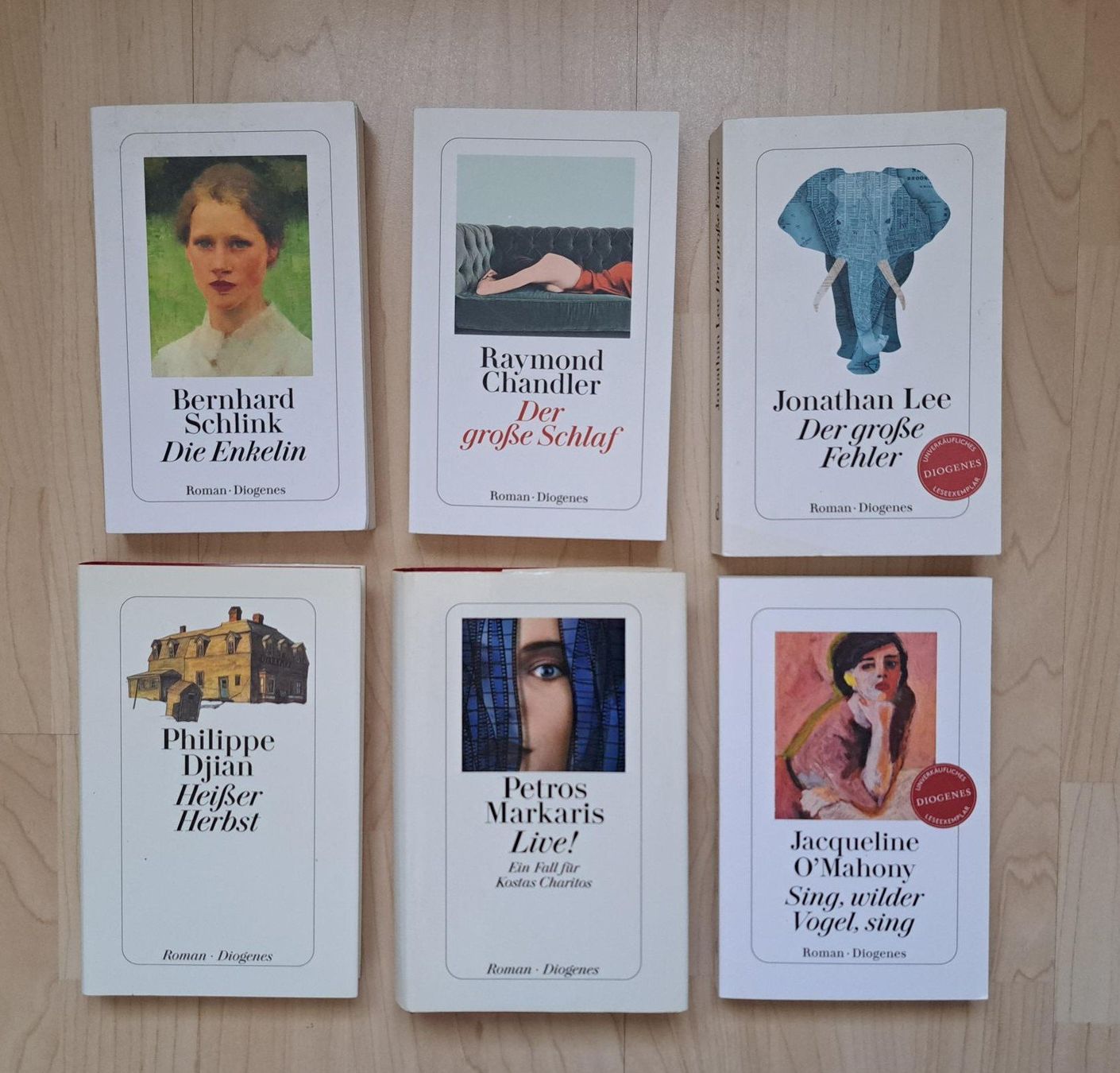 Bücher: 6x Romane, Diogenes, gemischt – Gebraucht aus Basel von Patiscat