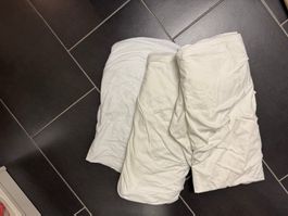 3x weisse Fixleintücher 90x200