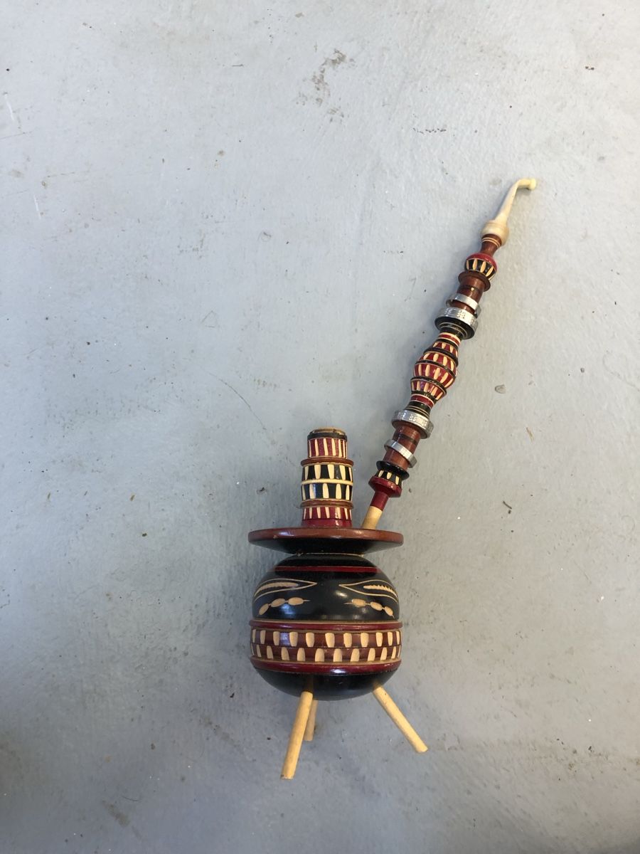 Pipe & Accessori: Afrikanische Holzpfeife mit Ständer – Usato da Madiswil venduto da Bilranis1071 2