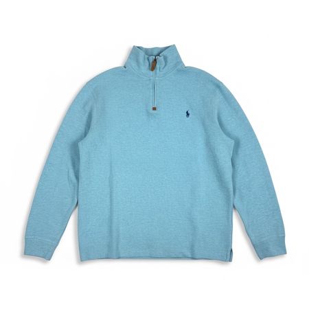 Pull camionneur Half-zip Polo Ralph Lauren Bleu ciel XL #24