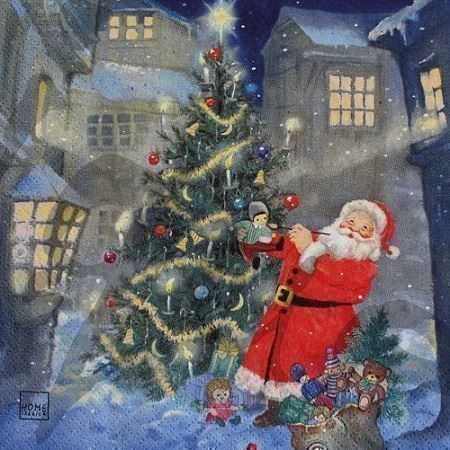 Tovaglioli: Serviette weihnachtsmann (w156) 2Stk. – Nuovo (secondo la descrizione) da Schlatt TG venduto da kreativ-atelier