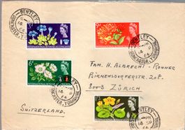 BELEG VON BENTLEY NACH WINTERTHUR 1964 SERIE BLUMEN - DI273