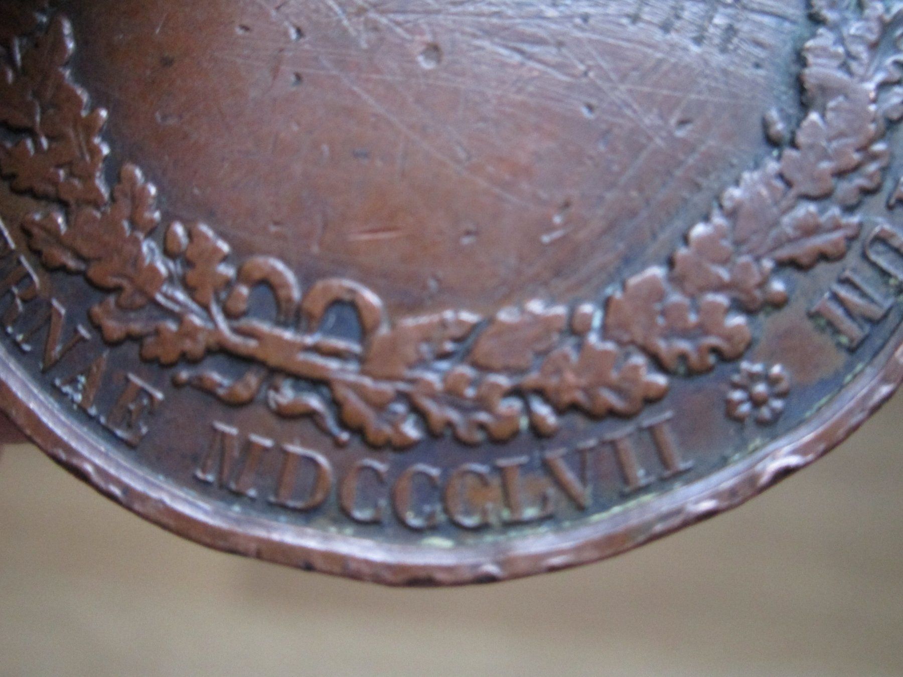 Medaillen: Bronzemedaille  BERNAE 1857 – Gebraucht aus Heimberg von Lupo57 2