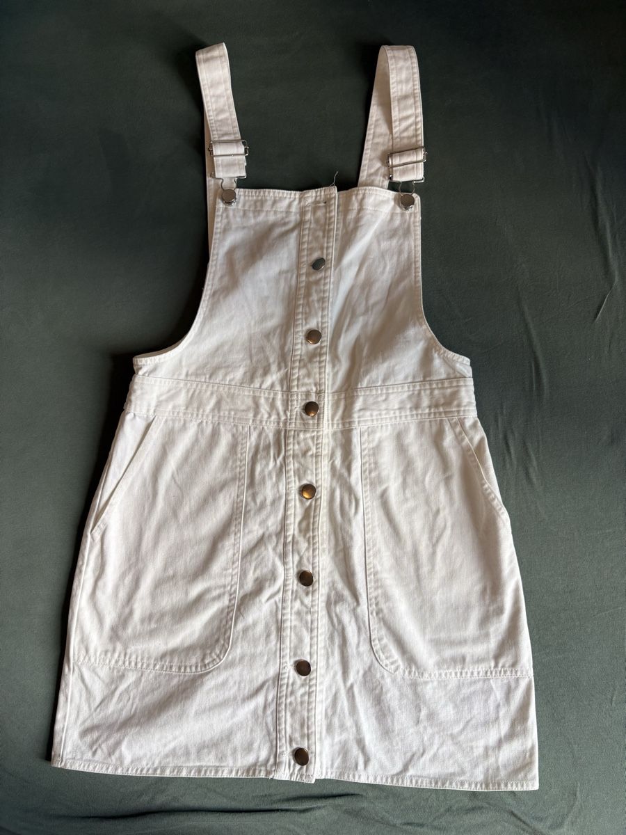 Mango Kleider: Robe salopette blanche Mango – Gebraucht aus Genève von Bouux