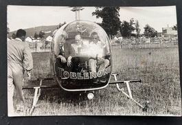 Bell Helikopter mit Toblerone Werbung . Fotokarte