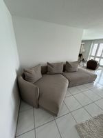 Ecksofa beige Stoff gut erhalten,  L-Form 2 Teile
