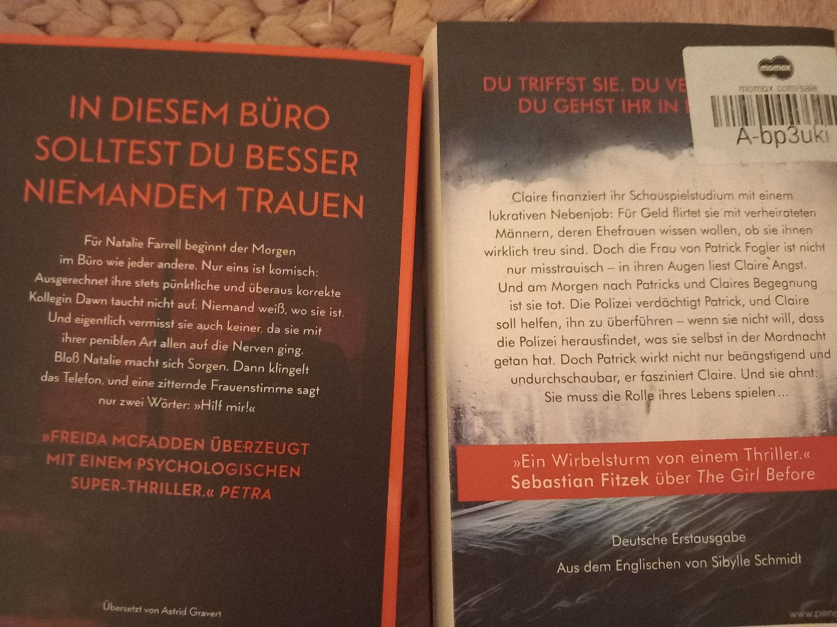 Livres: Bücherpaket 4x Psychothriller – D'occasion à Wanzwil par lonelybeachhouse 1