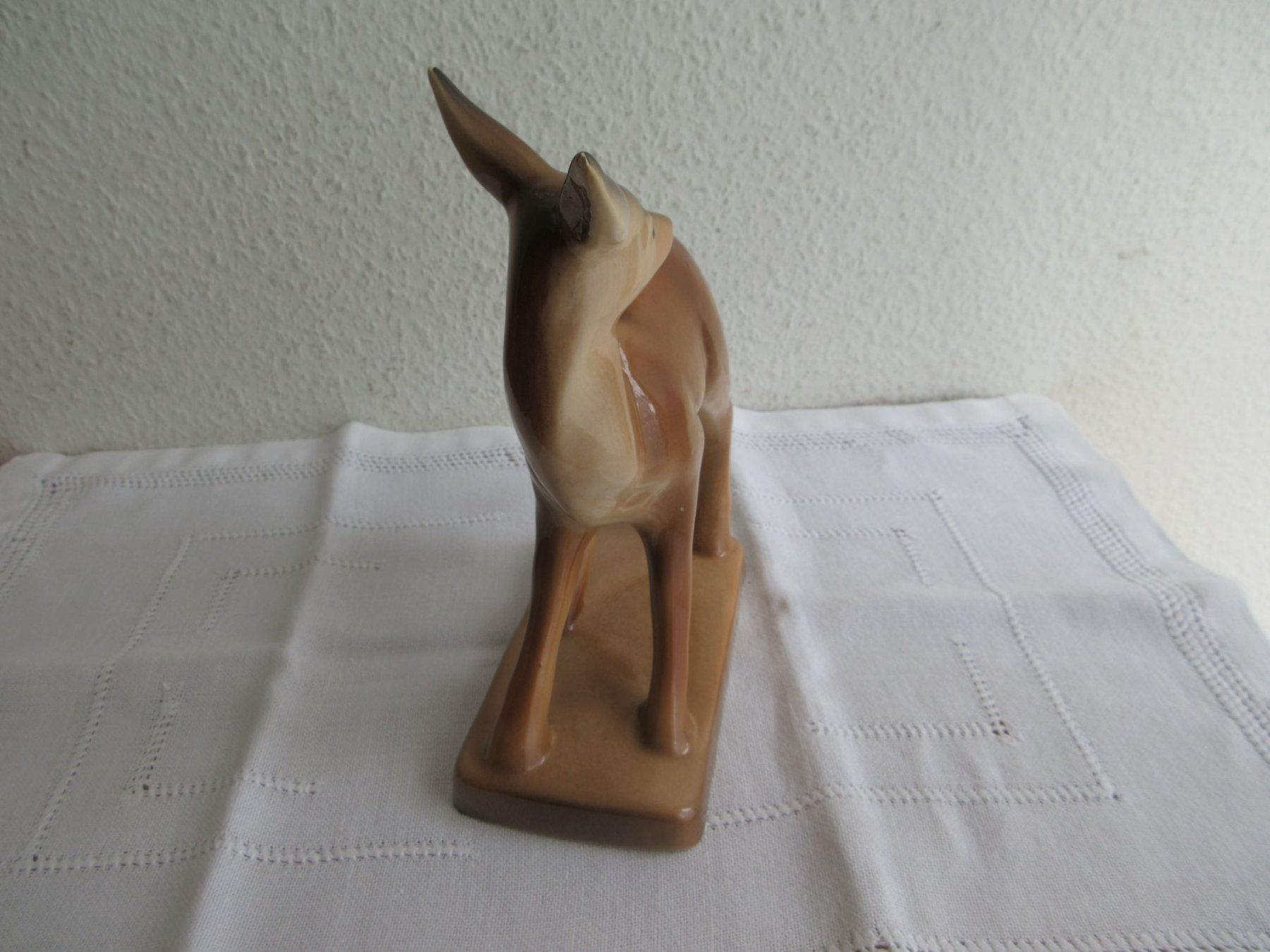 Statuette: Keramik Laufen braunes Reh – Usato da Binningen venduto da mondoantico 1