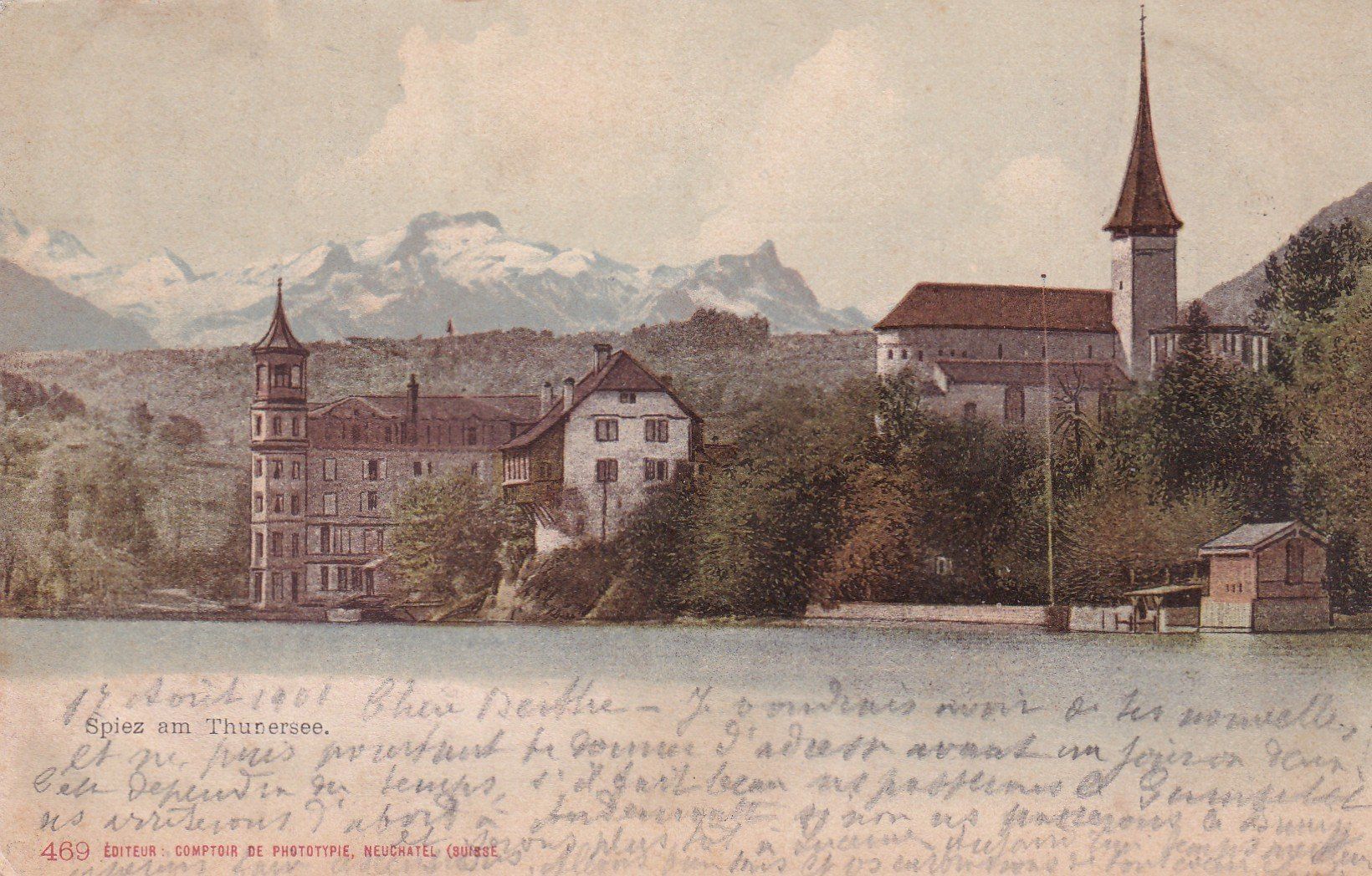 Cartoline postali: Spiez am Thunersee – Usato da Cormoret venduto da Pascalll2001