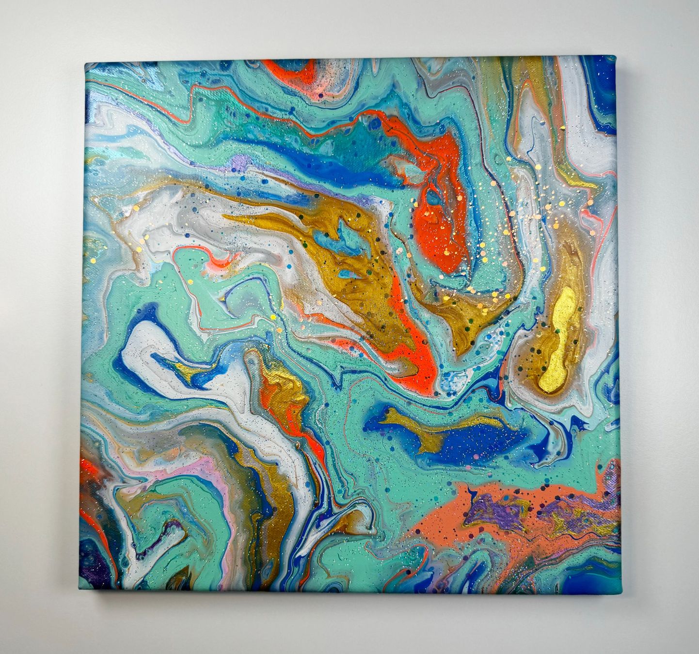 Dipinti: Acryl-Flüssigmalerei, quadratisch – Usato da Schlieren venduto da MayaSheng1983