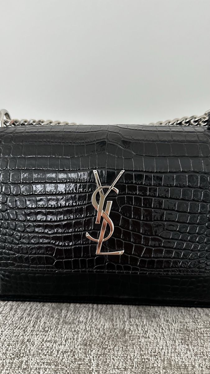 Saint Laurent Borse: YSL SUNSET MEDIUM IN CROCODILE-EMBOSSED LEDER – Nuovo (secondo la descrizione) da Birsfelden venduto da ant_ys8y 2