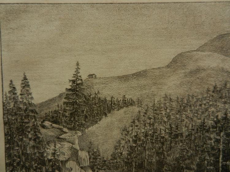 Stiche: Chûte de Groslaui Lithographie – Gebraucht aus Risch von Antikfee 4