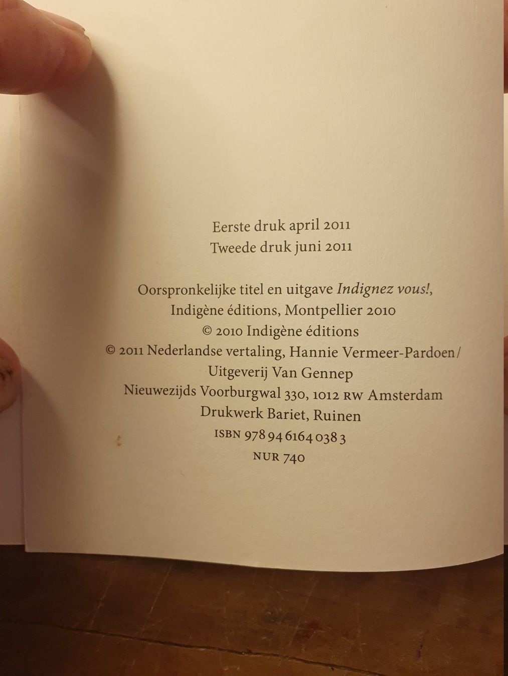 Libri: Neem het niet! - Stephane Hessel – Usato da Zürich venduto da loosebone 2