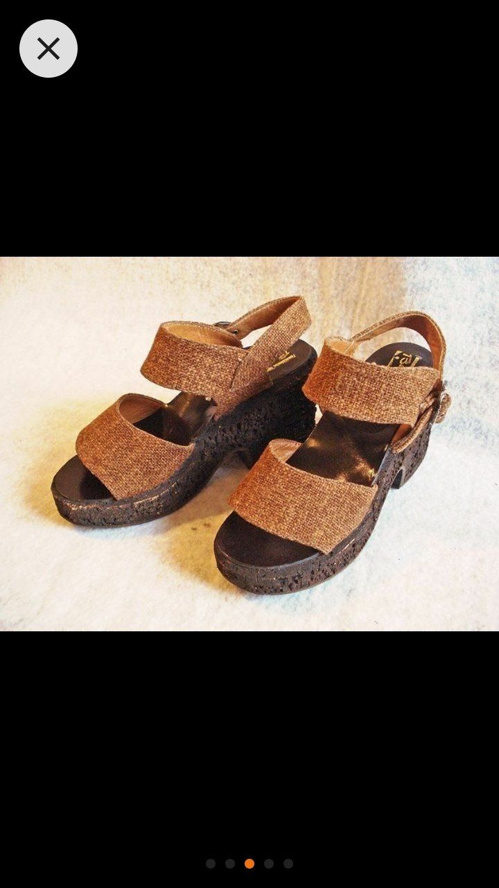 Damenschuhe: Kork Schuhe Vintage 70er Gr. 39 – Neu (gemäss Beschreibung) aus Muolen von Schmetterling2019 2