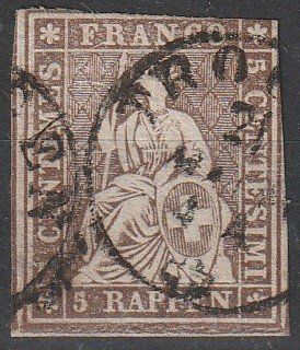 Tous les timbres: Schweiz-Strubel Nr.22G – D'occasion à uttwil par Koehlerfred
