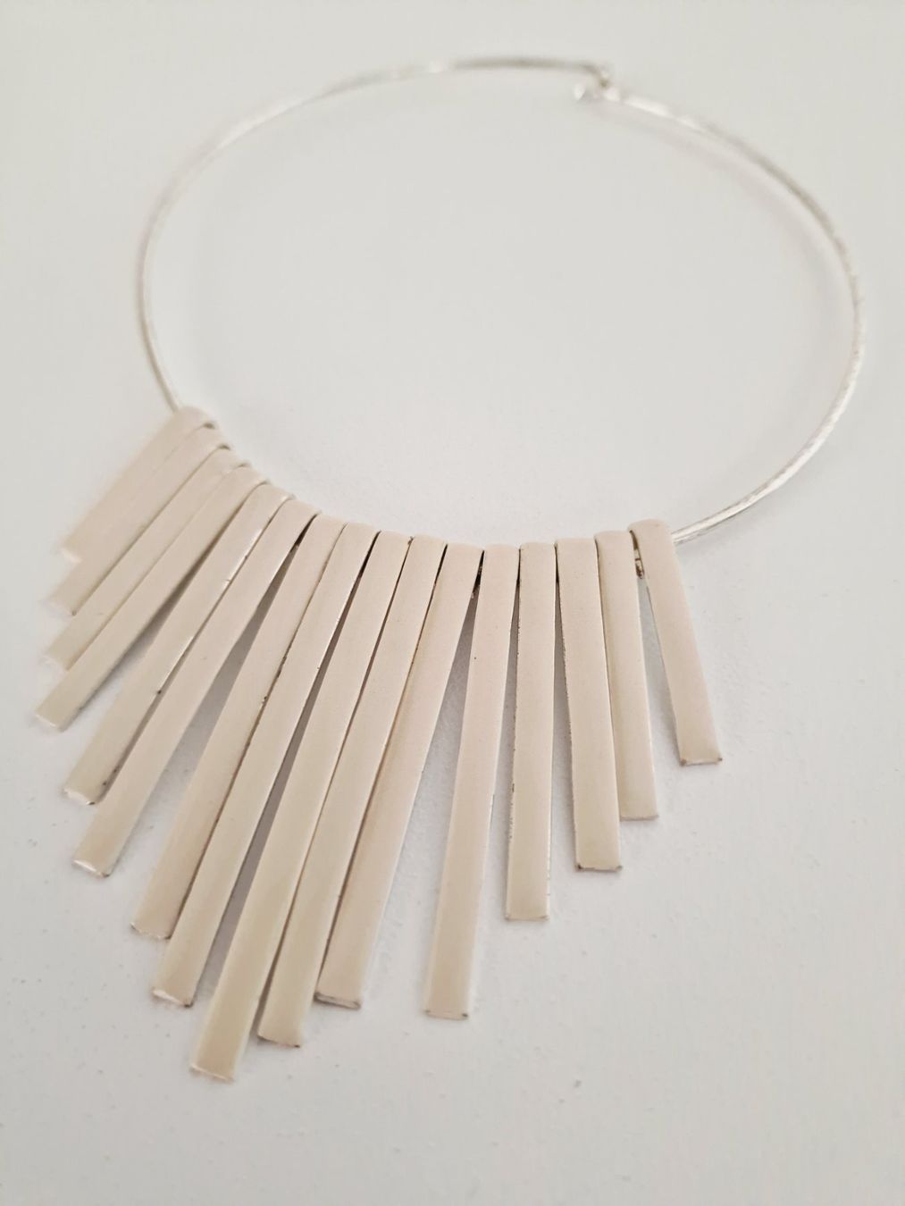Catenine: Damen Halskette Collier Ivory - 80er Style – Usato da Hallau venduto da CHACLA 2