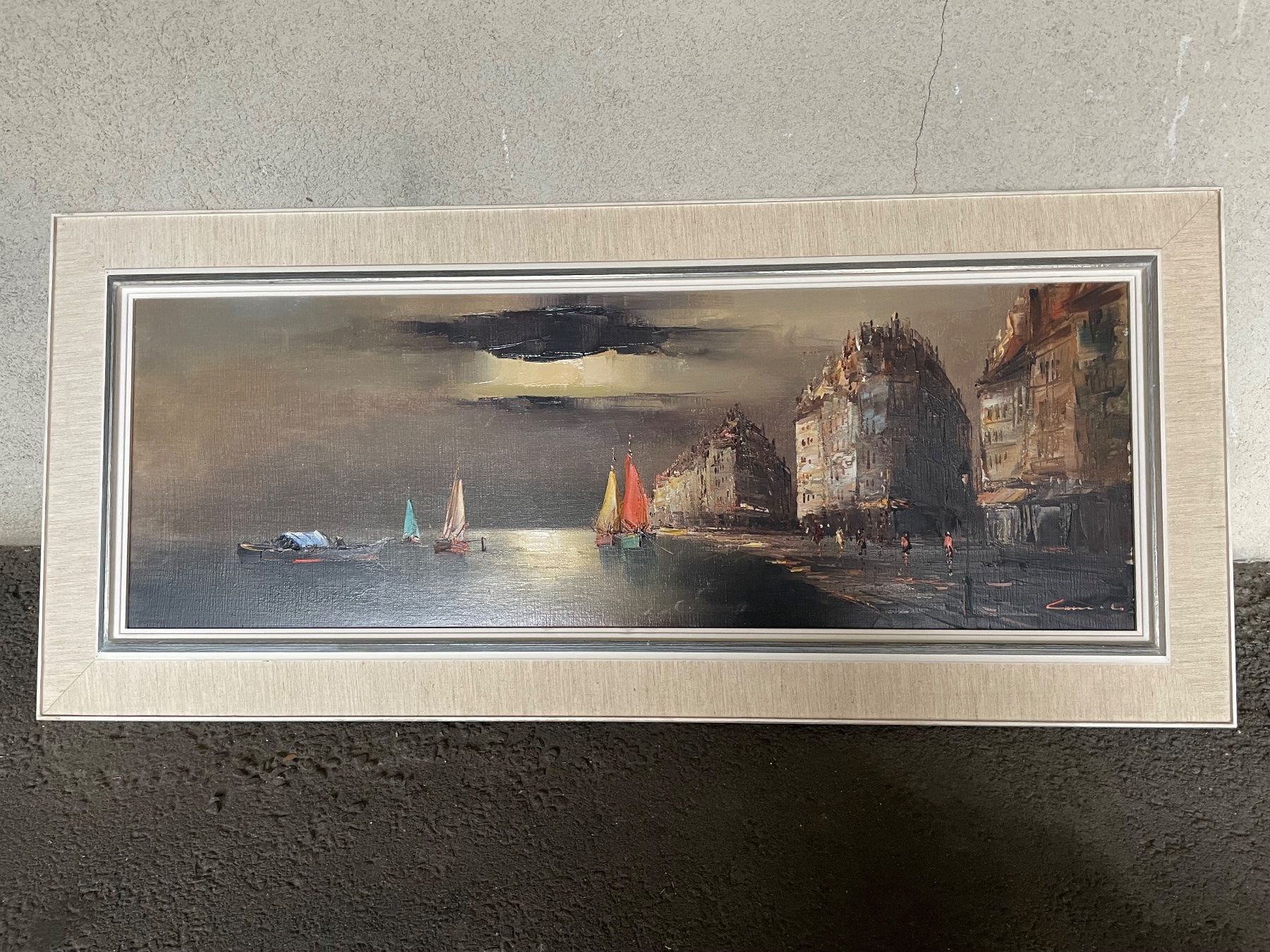 Dipinti: Bild Antikes Ölbild 89 x 33,5 – Usato da Ibach venduto da brunnen55 2