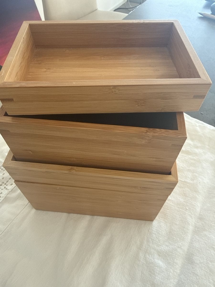 IKEA DRAGAN Box 4er Set Bambus, (Gebraucht) in Euthal fr CHF 7  mit  Lieferung auf Ricardo kaufen
