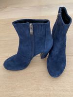 Stiefeletten Highheels Damen 38 Wildleder blau wie Neu