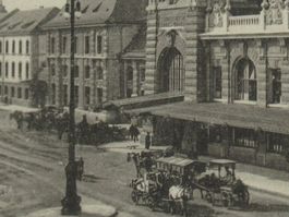 Basel , Bundesbahnhof , Pferdekutschen  1913