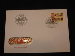 Pro Patria FDC 1993 Nr. 241 Volkskunst aus der Schweiz
