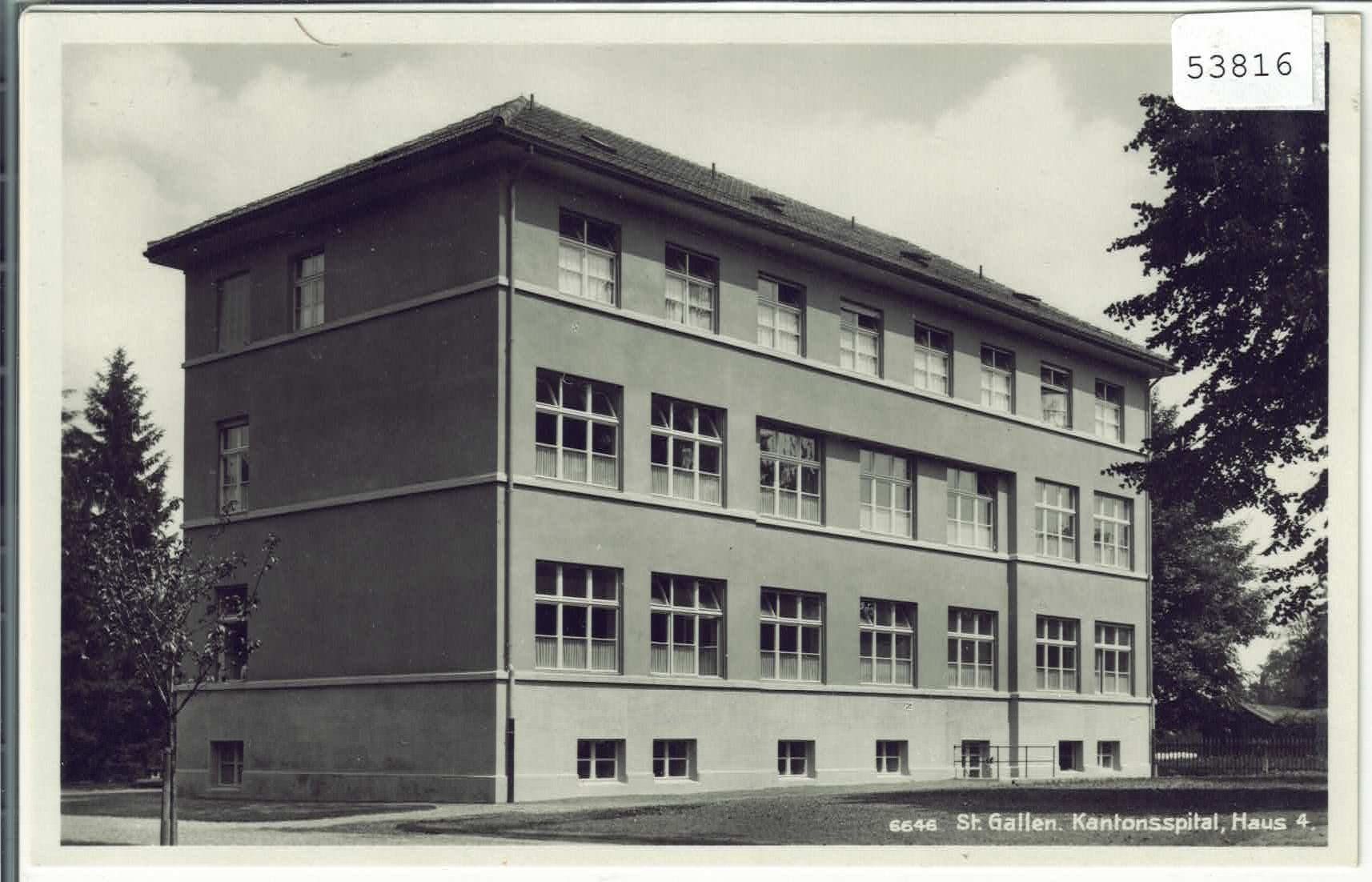 Ansichtskarten: St. Gallen - Kantonsspital Haus 4 – Gebraucht aus Ettingen von Kartenplanet