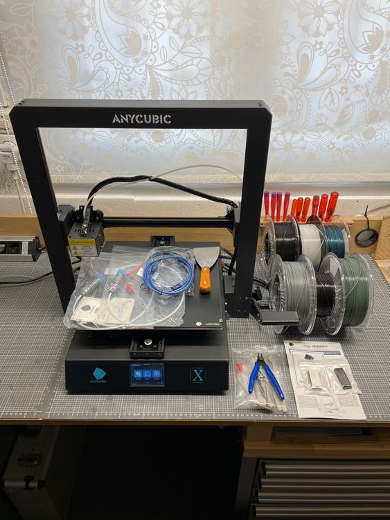 Anycubic Mega X 3D Drucker mit Zubehör und Ersatzteilen (Gebraucht) in