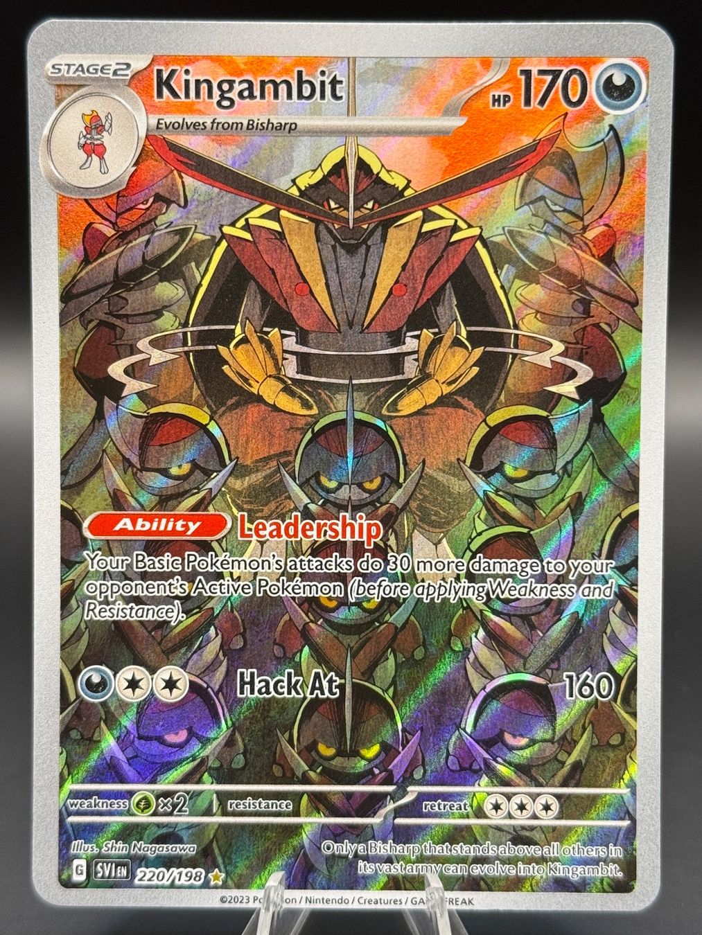 Pokémon Carte collezionabili: Kingambit 220/198 EN Scarlet & Violet Base Set – Nuovo (secondo la descrizione) da Langenthal venduto da TheCrib