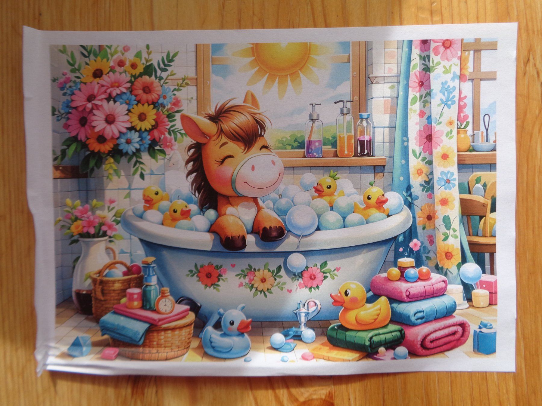 Puzzles: Puzzle 1000 Teile Pferdchen in Badewanne – Gebraucht aus Dietikon von chroetli77 2