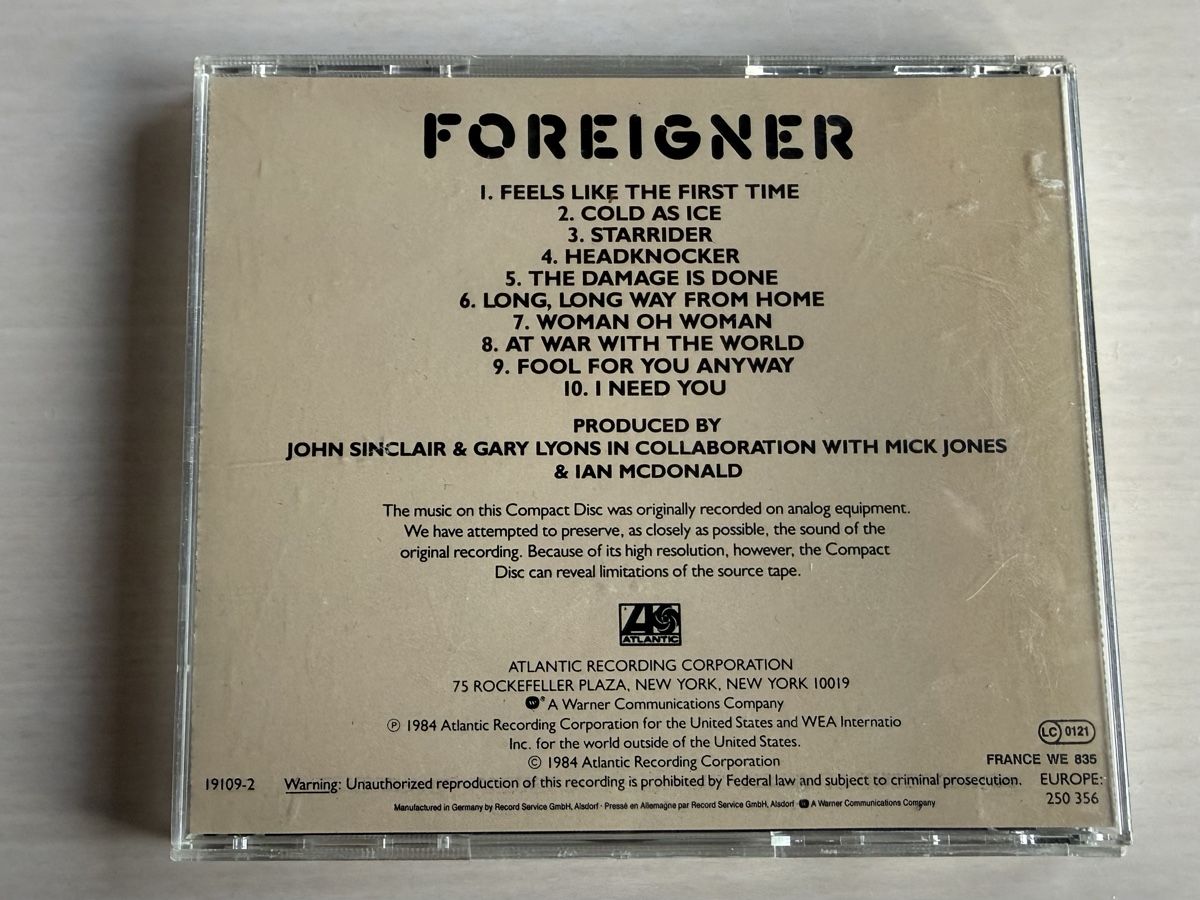 CD: Foreigner - Classic CD 2012 – Usato da Oberried Brienz venduto da Chyara 1