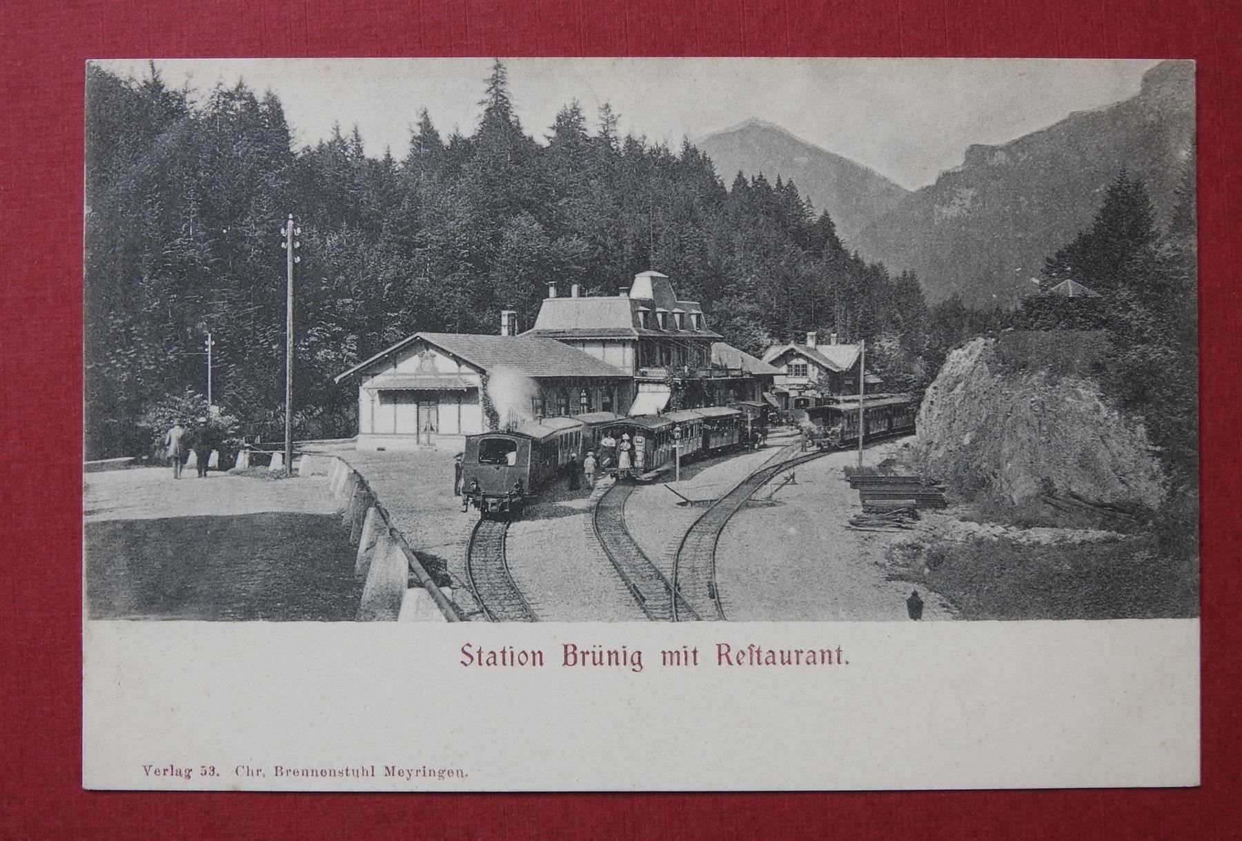 Cartes postales: Station Brünig mit Restaurant – D'occasion à Rain par 999-800-K