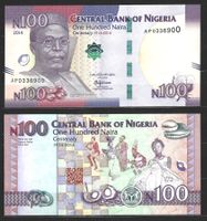 NIGERIA - 100 NAIRA 2014 - ERSTE BANKNOTE MIT QR CODE - UNZ.