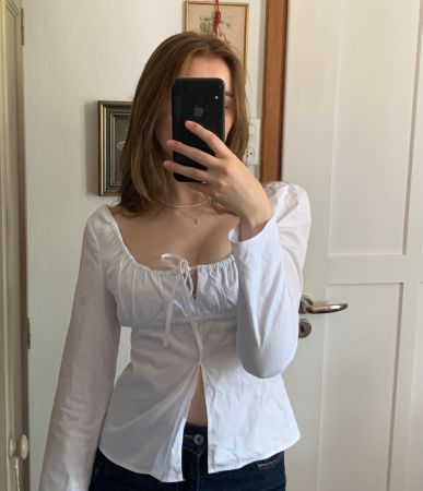 Damen Bluse weiss Zara Grösse XS neu mit Etikett