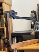 Industrial Pipe Wrench Lamp, Steampunk Style, Unique Gift!