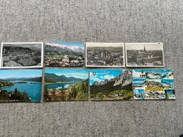 8 alte Ansichtskarten, Österreich