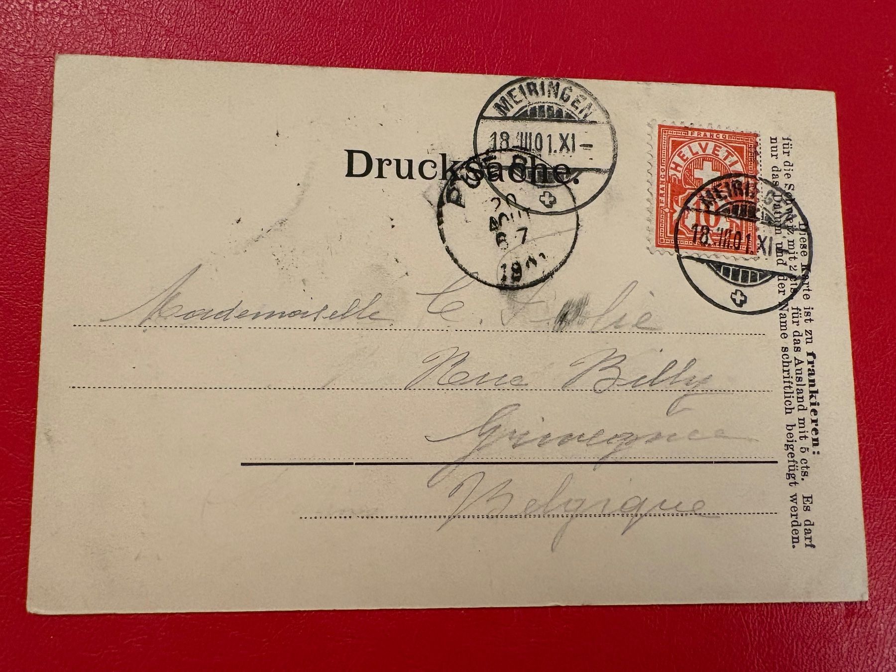 Cartoline postali: 1901 // Die besten Grüsse vom Handeckfall sendet – Usato da St-Légier-Chiésaz venduto da Theo006 1