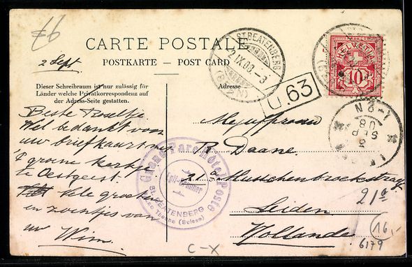 Cartoline postali: AK St-Beatenberg, Hotel Post, 1908 – Usato da Berlin venduto da bartko-reher 1