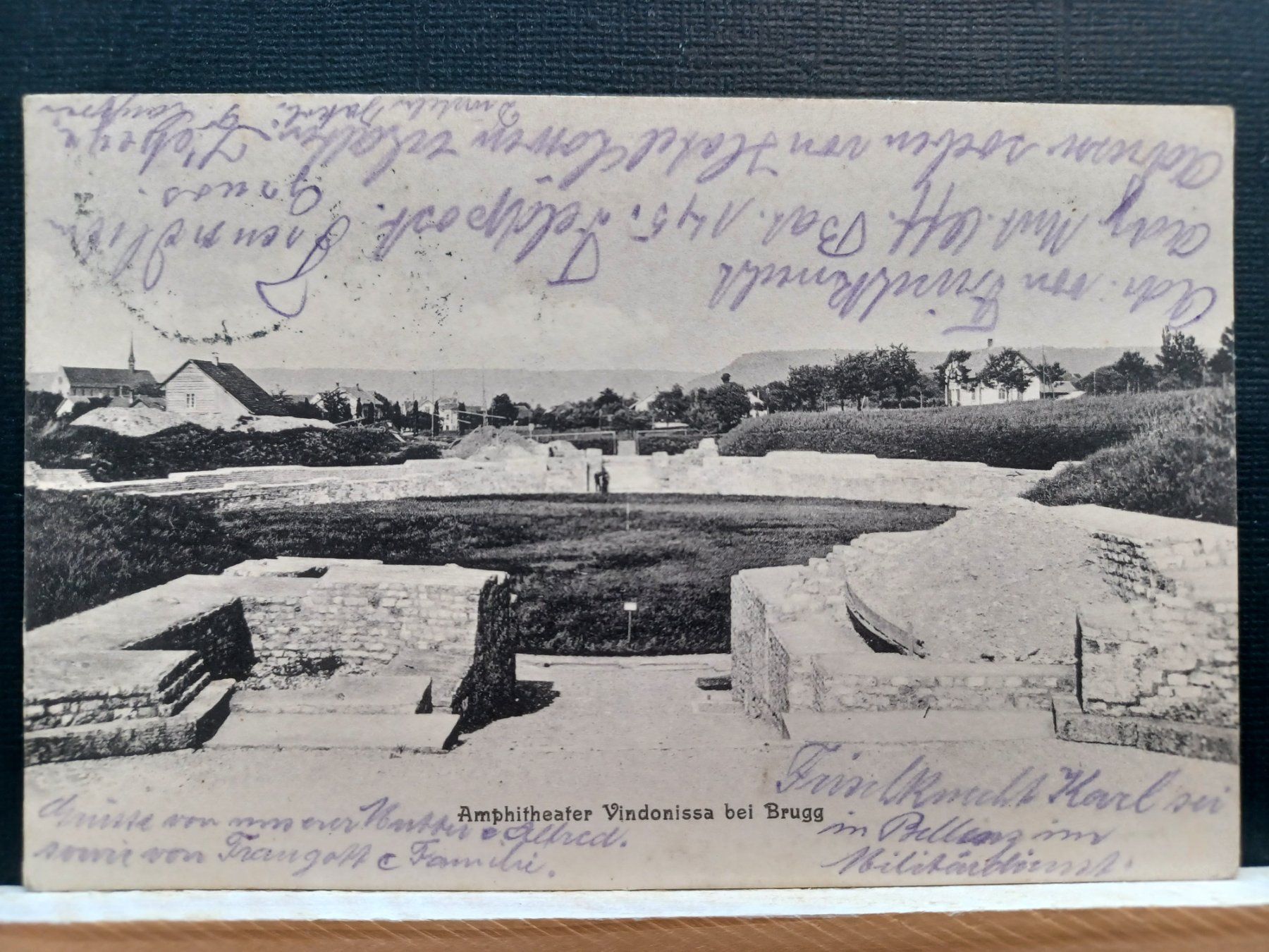 Cartoline postali: AG, Amphitheater Vindonissa Brugg 1918 – Usato da Aarau Rohr venduto da mgvw